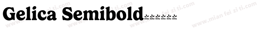 Gelica Semibold字体转换